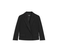 BOSS Relaxed-Fit Smoking-Blazer aus Schurwoll-Twill - Style Janeva, 50548304 Schwarz 38