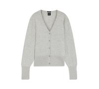 BOSS Relaxed-Fit Strickjacke aus Kaschmir mit gerippten Bündchen - Style Fuvrona, 50548814 Hellgrau XXL