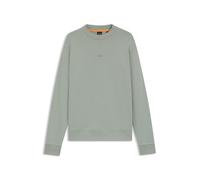 BOSS Relaxed-Fit Sweatshirt aus Baumwoll-Terry mit Kontrast-Logo - Style WeSmallcrew, 50514541 Hellgrün S
