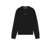 BOSS Herren WeSmallcrew Relaxed-Fit Sweatshirt aus Baumwoll-Terry mit Kontrast-Logo Schwarz XXL