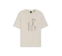 BOSS Relaxed-Fit T-Shirt aus Baumwoll-Jersey mit Artwork-Print - Style Tee GRX Zone, 50552184 Natur S
