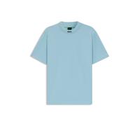 BOSS Relaxed-Fit T-Shirt aus Stretch-Baumwolle mit Logo am Kragen - Style Tee Collar Zone, 50551139 Hellblau M