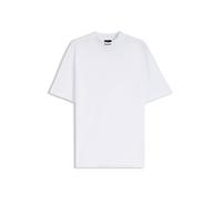 BOSS Relaxed-Fit T-Shirt aus Stretch-Baumwolle mit Stehkragen - Style Tee Collar, 50562120 Weiß L