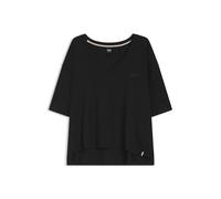 BOSS Relaxed-Fit T-Shirt aus Stretch-Jersey mit V-Ausschnitt - Style CP Stripe_T-Shirt, 50535723 Schwarz XL