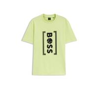 BOSS Relaxed-Fit T-Shirt mit Mesh-Logo-Print im Tennis-Stil - Style Tee Iconic TL, 50543905 Hellgrün XXL