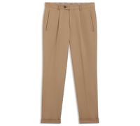BOSS Herren Hose aus Baumwoll-Mix L-PEET-PLEAT-241, nougat, Gr. 52