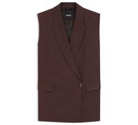 BOSS Relaxed-Fit Weste aus Leinen-Mix - Style Jankania, 50557435 Dunkelbraun 34