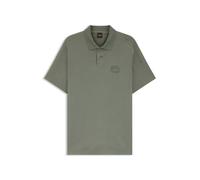 BOSS Relaxtes Poloshirt aus Interlock-Baumwolle mit Logo-Artwork - Style Pe_Techno, 50559146 Grau XL