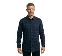 BOSS Regular-Fit Hemd aus bedruckter Baumwoll-Popeline - Style Relegant_6_M, 50553704 Blau gemustert M