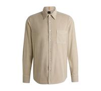 BOSS Orange Hemd Herren Regular Fit Langarm Leinen beige, XL