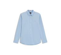 Langarmhemd BOSS ORANGE "Relegant", Herren, Gr. XL, N-Gr, blau (open blau460), Web, Obermaterial: 100% Baumwolle, unifarben, regular fit, hoch geschlossener Ausschnitt, eingesetzt 2-Knopf-Manschette m
