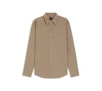 Langarmhemd BOSS ORANGE "Relegant", Herren, Gr. 3XL, N-Gr, light beige271, Cord, Obermaterial: 100% Baumwolle, unifarben, regular fit, Manschette, Hemden, aus Cord, reuglar fit, Kentkragen (14603857-X