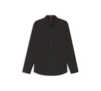 BOSS Regular-Fit Hemd aus Baumwoll-Popeline - Style Relegant_6_M, 50518304 Schwarz S