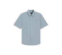 Kurzarmhemd BOSS ORANGE, Herren, Gr. 3XL, N-Gr, light, pastel blau458, Web, Obermaterial: 100% Baumwolle, unifarben, regular fit normal, Rundhals, abgesteppte Kante, Hemden, Regular Fit, Kentkragen, K