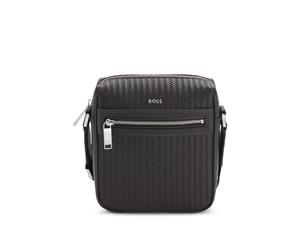 BOSS Reporter-Tasche mit geprägtem Muster - Style Daxter_W_NS zip, 50567580 Dunkelbraun ONESI