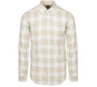 BOSS Rickert Hemd Karos Beige - Größe XL Beige XL