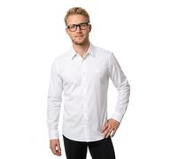 Langarmhemd BOSS ORANGE "Ricoplus M", Herren, Gr. S (37/38), N-Gr, weiß100, Web, Obermaterial: 100% Baumwolle, unifarben, regular fit normal, Rundhals, Manschette, Hemden, Button-down-Kragen, Regular