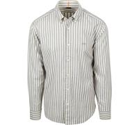 BOSS Herren Ricoplus M Regular-Fit Hemd aus gestreifter Stretch-Baumwolle Hellgrün XXL