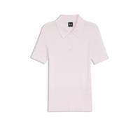 BOSS Rippenstrick-Poloshirt aus atmungsaktivem Gewebe - Style Feskus, 50563150 Hellrosa L