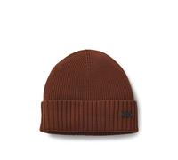BOSS Rippstrick-Mütze aus Schurwolle mit Logo-Applikation - Style Fati, 50495306 Braun ONESI