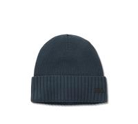 BOSS Rippstrick-Mütze aus Schurwolle mit Logo-Applikation - Style Fati, 50495306 Dunkelblau ONESI