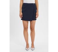 BOSS Minirock aus Krepp mit Wickelfront - Style Vandera, 50541978 Dunkelblau 40