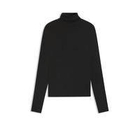 Rollkragenshirt BOSS ORANGE "Eliana Premium Damenmode", Damen, Gr. M (38), schwarz (schwarz 001), Jersey, Obermaterial: 47% Viskose, 46% Polyacryl, 7% Elasthan, unifarben, slim fit normal, hoch geschl