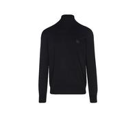 BOSS Rollkragenpullover aus Baumwoll-Mix mit Kaschmir und Logo-Aufnäher - Style Akiro_S, 50527573 Dunkelblau S