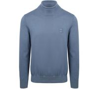 BOSS Rollkragenpullover aus Baumwolle mit Kaschmir - Style Akiro_S, 50527573 Blau XXXL