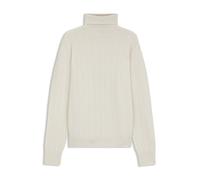 BOSS Rollkragenpullover aus Schurwolle mit Fischgrätmuster - Style H-Hatilo, 50557700 Natur S