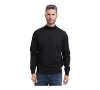BOSS Pullover aus extrafeiner Merinowolle mit Stehkragen - Style H-Bjarno, 50570642 Schwarz M