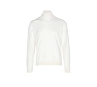 BOSS Rollkragenpullover Musso-P Slim-Fit aus extrafeiner Merinowolle Herren ecru XXL