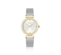 BOSS Rosehill goldfarbene Uhr mit silberfarbenem Mesh-Armband - Style ROSEHILL, 58733284 Silberfarben ONESI