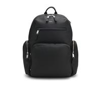 BOSS Rucksack aus italienischem Leder mit seitlichen Reißverschlusstaschen - Style Highway L_Backpack, 50552436 Schwarz ONESI