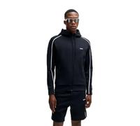 Sweatjacke mit Label-Print Modell 'Saggy' XL men Dunkelblau