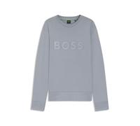Sweatshirt BOSS GREEN "Salbo", Herren, Gr. M, dunkelgrau026, Sweatware, Obermaterial: 95% Baumwolle, 5% Elasthan, casual, regular fit, Rundhals, Langarm eingesetzt Bündchen, Sweatshirts, mit Logodruck