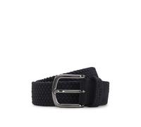 BOSS Webgürtel mit Lederbesätzen - Style Sash-WnE-Sd_Sz35, 50537169 Dunkelblau 85
