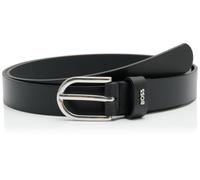 Ledergürtel BOSS "Scarlet-A", Damen, Gr. 100, schwarz 001, Leder, unifarben, Gürtel Ledergürtel, mit Logo-Schlaufe (93056207-100) schwarz 001