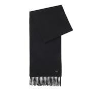 BOSS Schal aus Kaschmir mit metallener Logo-Plakette - Style Pyetro_30*190, 50549829 Schwarz ONESI
