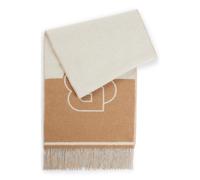 BOSS Schal aus Woll-Mix mit Double-B-Monogramm aus Jacquard - Style Vianna_35*180, 50533865 Beige ONESI