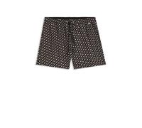 BOSS Schnell trocknende Badeshorts mit durchgehendem Innenfutter und Monogramm-Print - Style Manu new, 50515720 Schwarz S