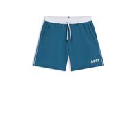 BOSS Schnell trocknende Badeshorts mit Logo-Print - Style Starfish, 50514429 Blau S