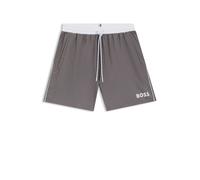 BOSS Schnell trocknende Badeshorts mit Logo-Print - Style Starfish, 50514429 Grau 5XL