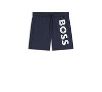 BOSS Schnell trocknende Badeshorts mit vertikalem Logo-Print - Style Octopus, 50514502 Dunkelblau L