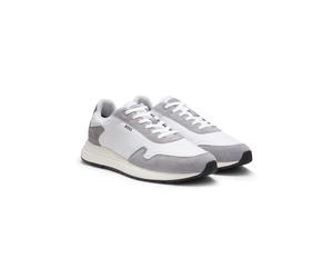 BOSS Schnür-Sneakers aus leichtem Gewebe mit Veloursleder-Details - Style Vinston_Runn_nysd, 50568945 Natur 39