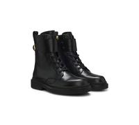 BOSS Schnürboots aus Leder mit goldfarbenen Metalldetails - Style Eleri_LUBootie_LTZPT, 50573124 Schwarz 40