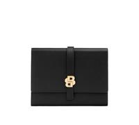 BOSS Schwarze DIN-A5-Konferenzmappe mit Double-B-Monogramm am Verschluss - Style Folder A5 Double B Black & Gold, 58478970 Schwarz ONESI