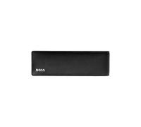 BOSS Schwarze Federmappe aus genarbtem Leder - Style Double pen pouch Classic Grained Black, 58218937 Schwarz ONESI
