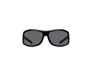 BOSS Schwarze Sonnenbrille im Masken-Stil mit goldfarbenen Metalldetails - Style BOSS 1653/S80770IR, 58137750 Schwarz ONESI