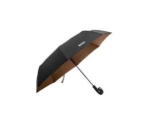 BOSS Schwarzer Taschenschirm mit camelfarbener Innenseite - Style Umbrella pocket Iconic Black, 58138542 Schwarz ONESI